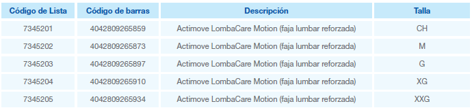 Actimove lomba Care Motion